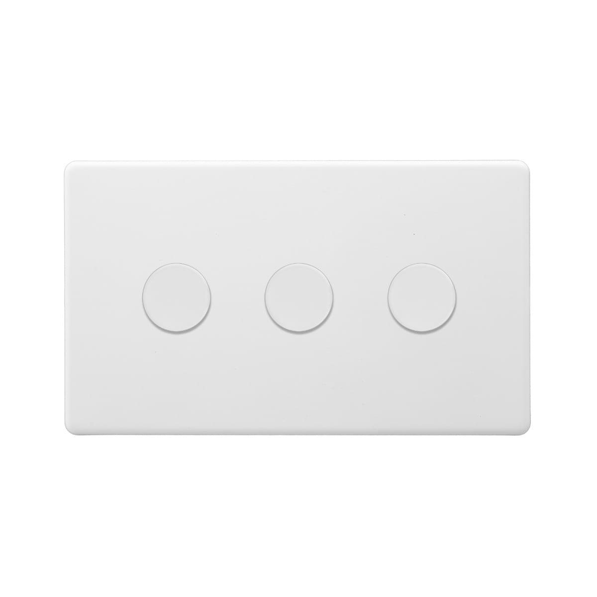 Soho Lighting Primed Paintable 3 Gang 2 -Way Intelligent Dimmer 150W LED (300w Halogen/Incandescent) with White Switch