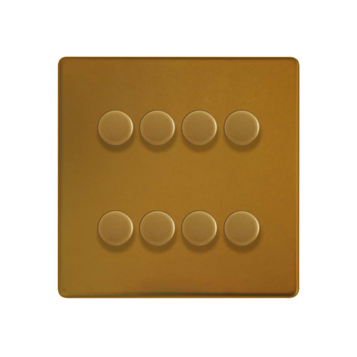 The Sloane Collection Antique Gold 8 Gang 2 -Way Intelligent Dimmer 150 LED (300W halogen/Incandescent)