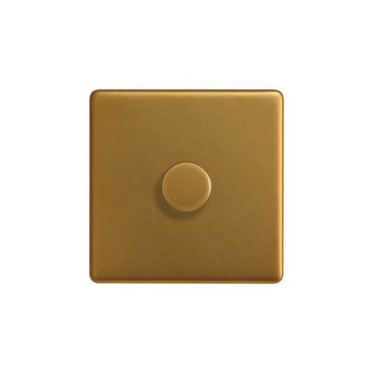 The Sloane Collection Antique Gold 1 Gang 400W LED Dimmer Switch