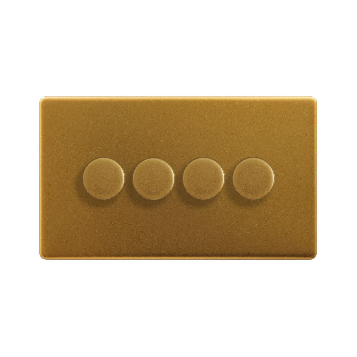 The Sloane Collection Antique Gold 4 Gang 400W LED Dimmer Switch