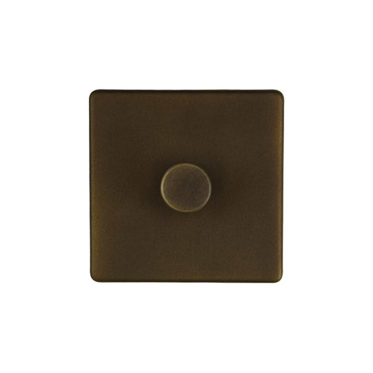 The Westminster Collection Vintage Brass 1 Gang 250W LED Multi-Way Dimmer Switch