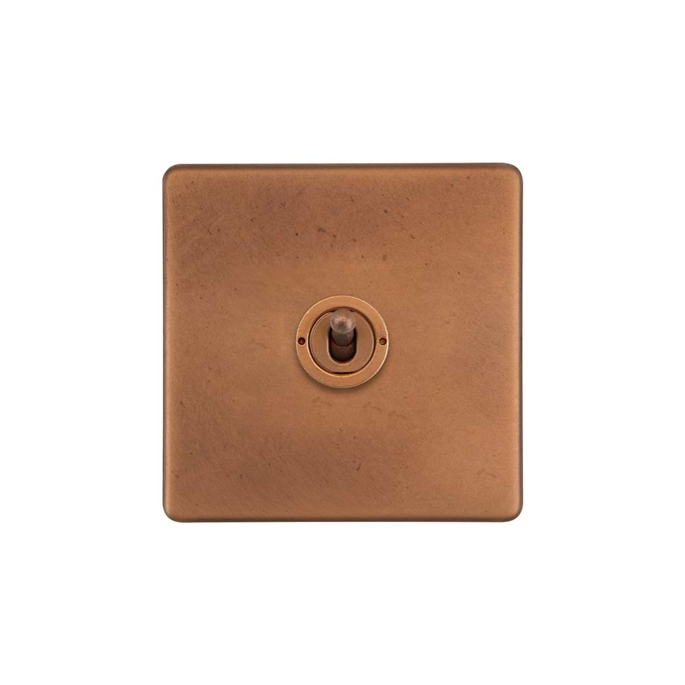 The Chiswick Collection Antique Copper 1 Gang 2 Way Toggle Switch