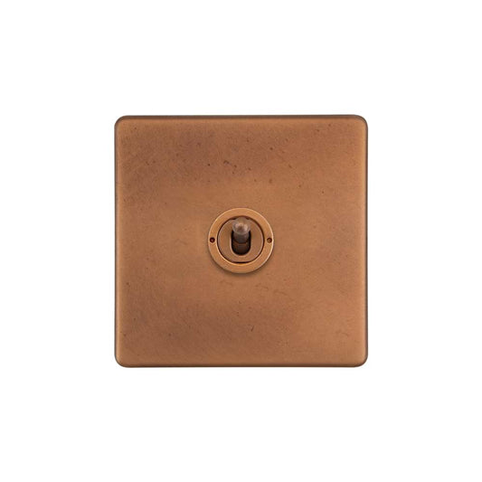 The Chiswick Collection Antique Copper 1 Gang 2 Way Toggle Switch
