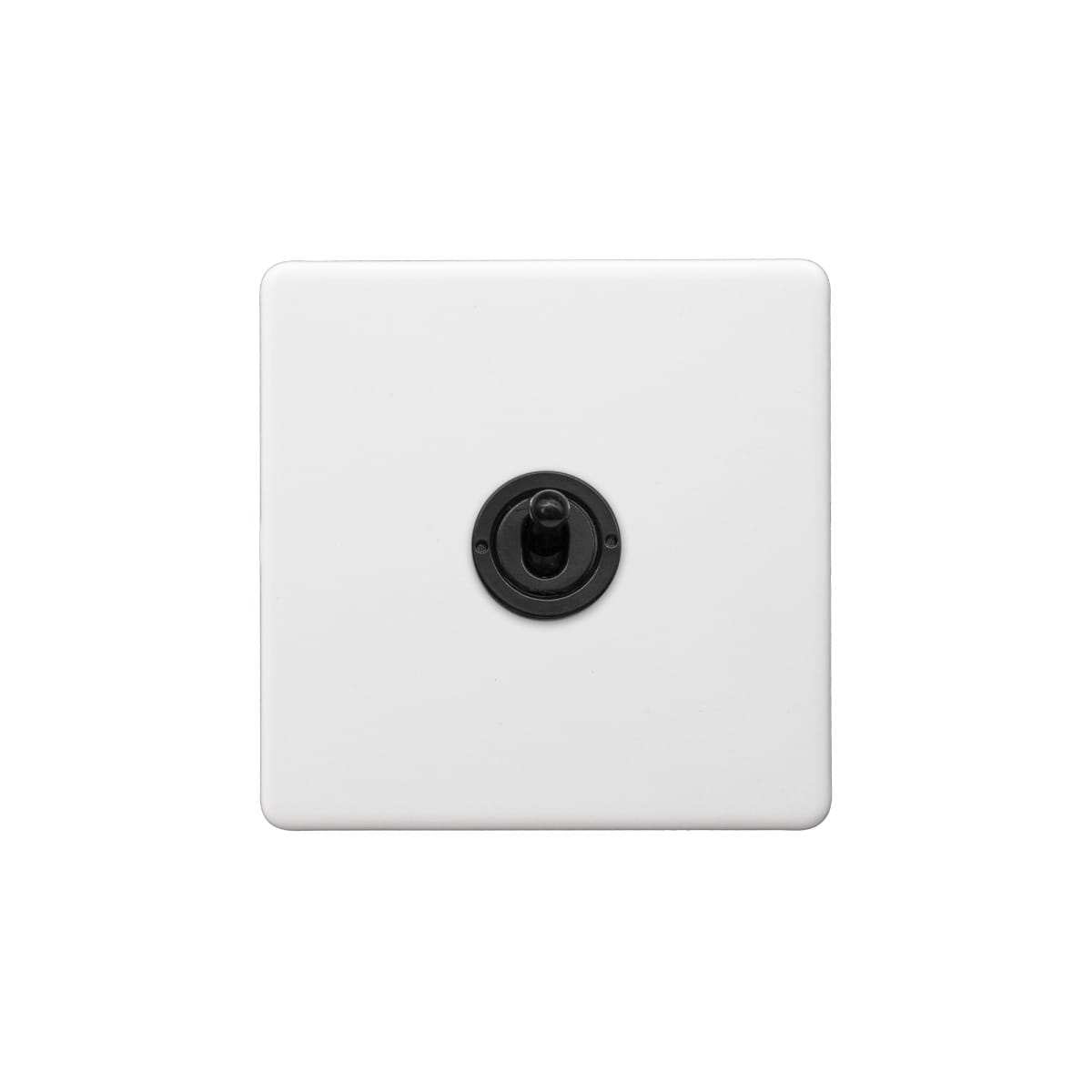 Soho Lighting Primed Paintable 1 Gang Toggle Light Switch 2 Way with Matt Black Switch
