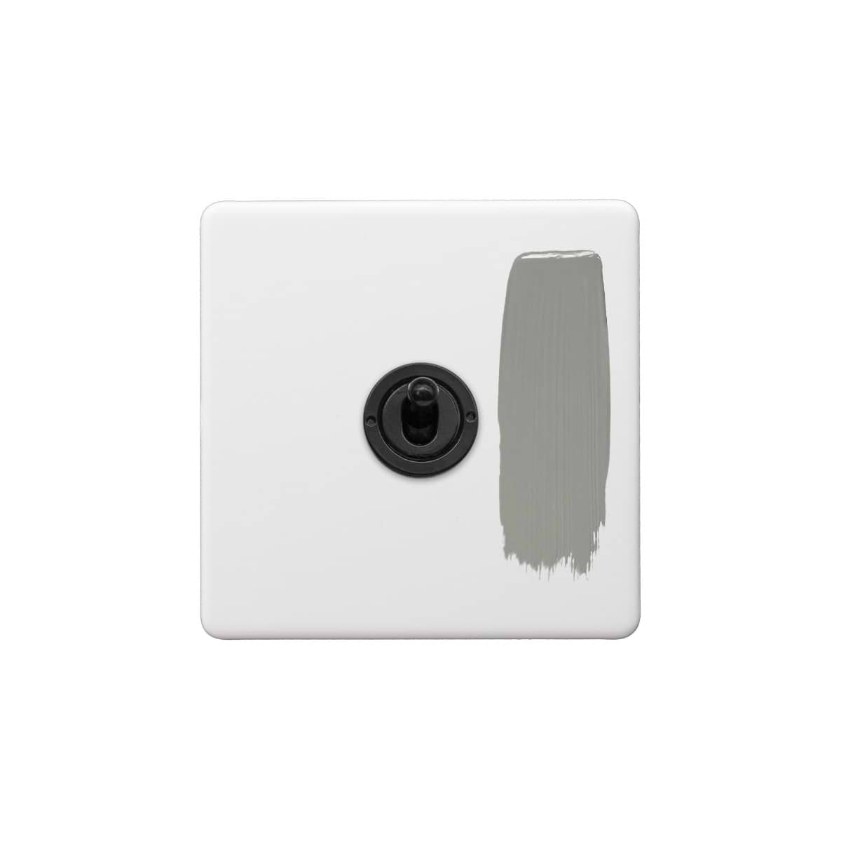 Soho Lighting Primed Paintable 1 Gang Toggle Light Switch 2 Way with Matt Black Switch
