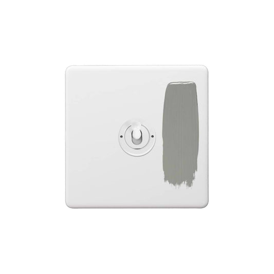 Soho Lighting Primed Paintable 1 Gang Toggle Light Switch 2 Way with White Switch