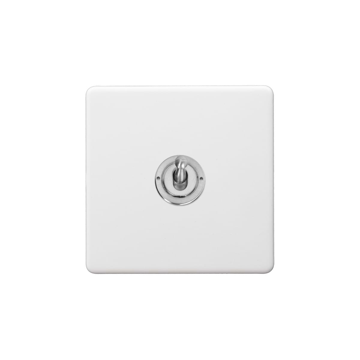 Soho Lighting Primed Paintable 1 Gang Toggle Light Switch 2 Way with Brushed Chrome Switch