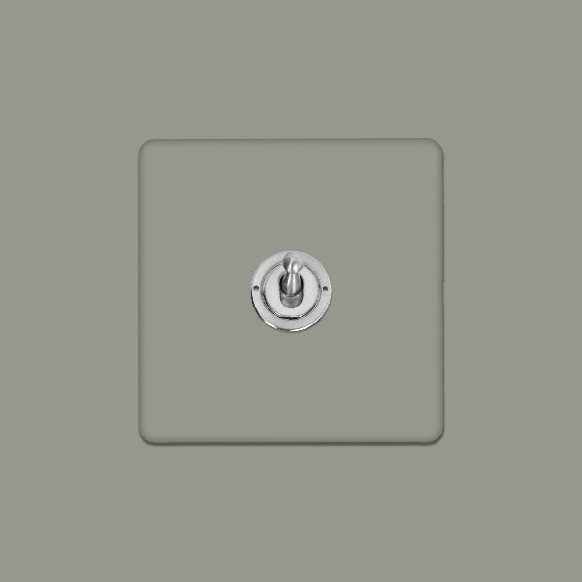 Soho Lighting Primed Paintable 1 Gang Toggle Light Switch 2 Way with Brushed Chrome Switch