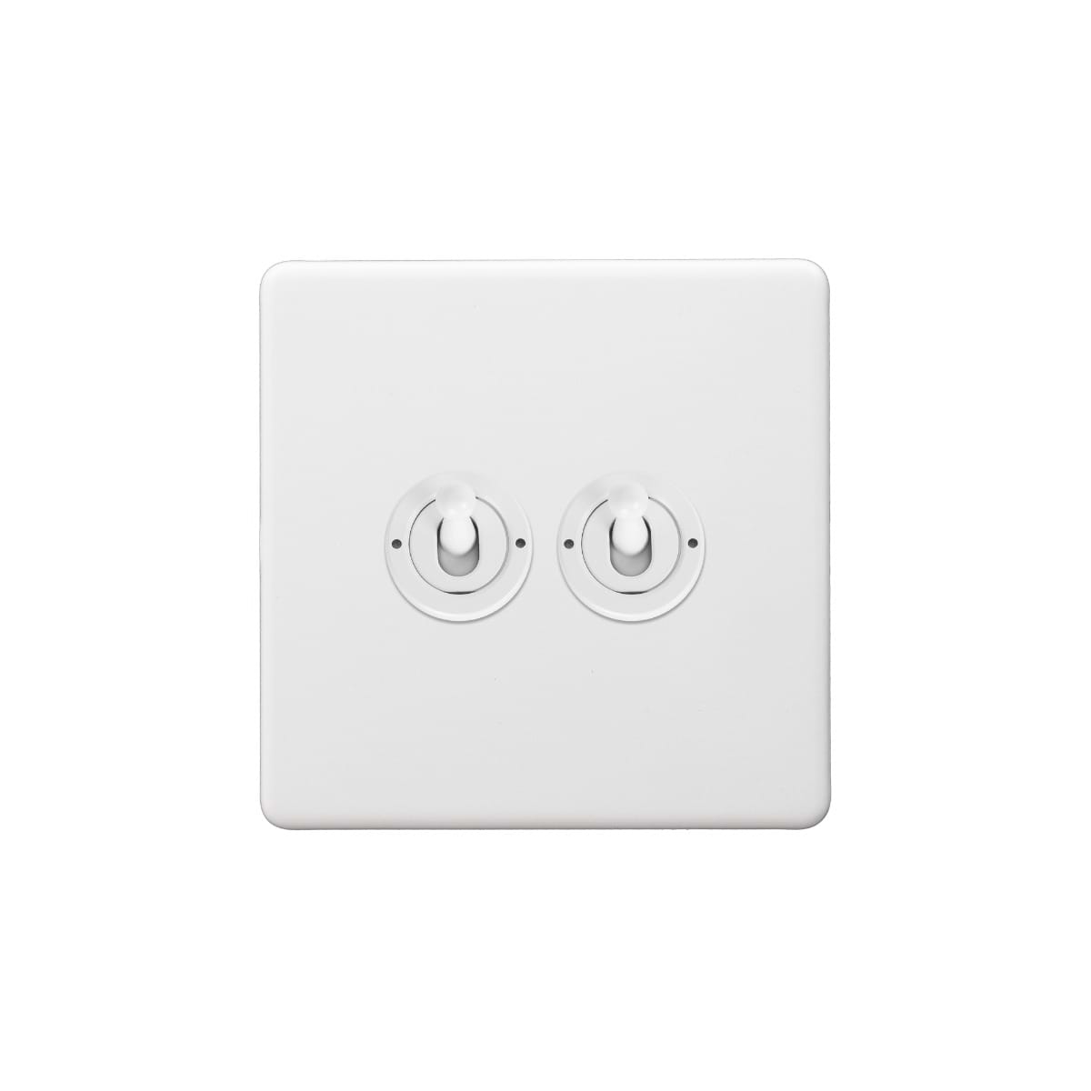 Soho Lighting Primed Paintable 2 Gang Toggle Switch 2-Way with White Switch