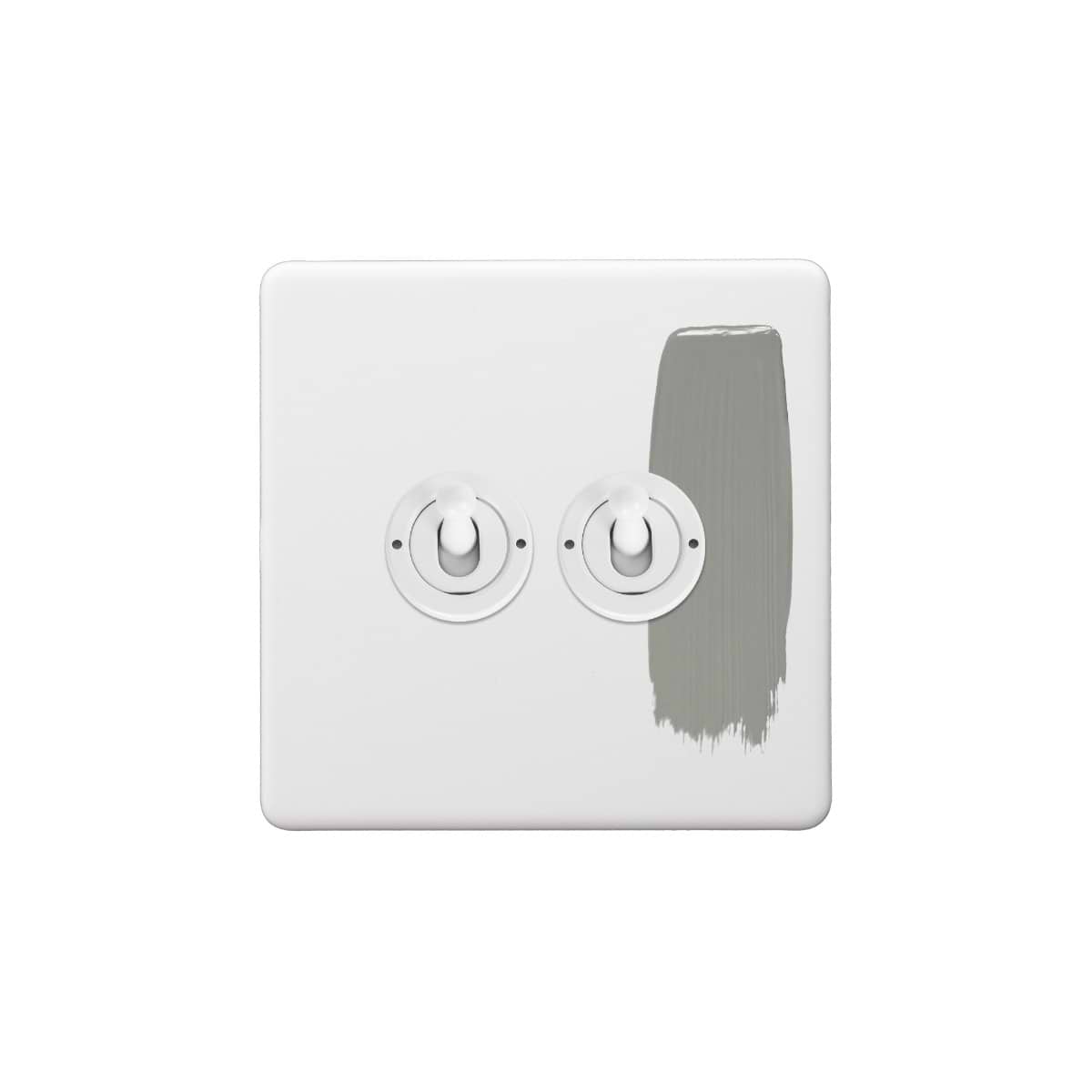 Soho Lighting Primed Paintable 2 Gang Toggle Switch 2-Way with White Switch