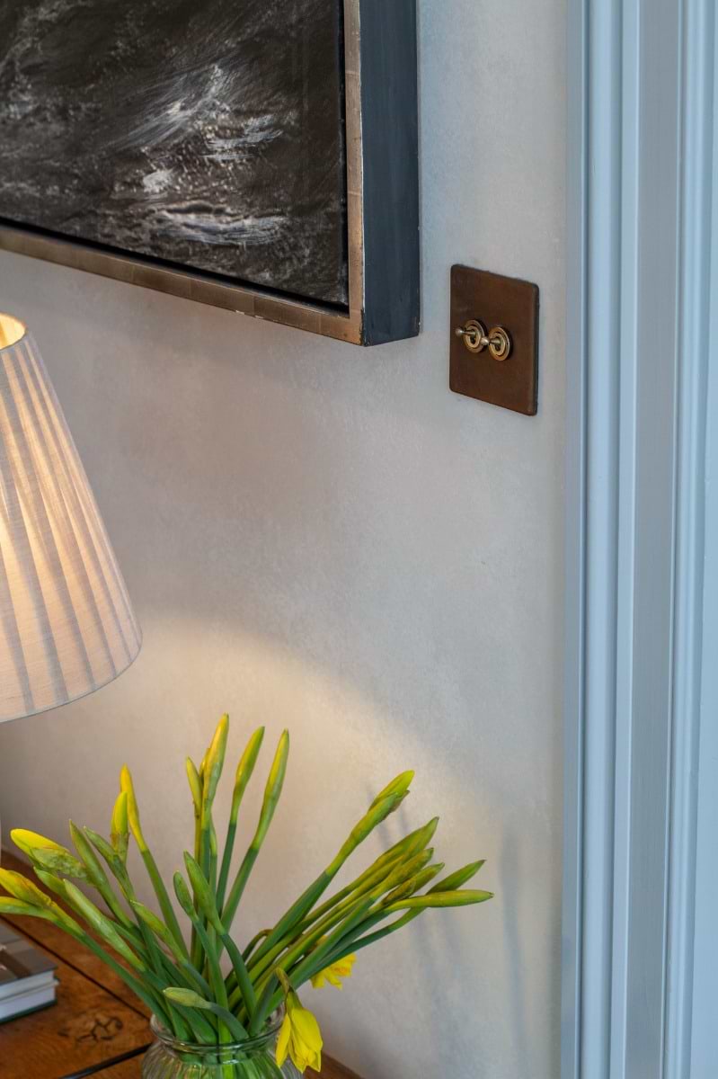 The Westminster Collection Vintage Brass 2 Gang 2 Way Toggle Switch