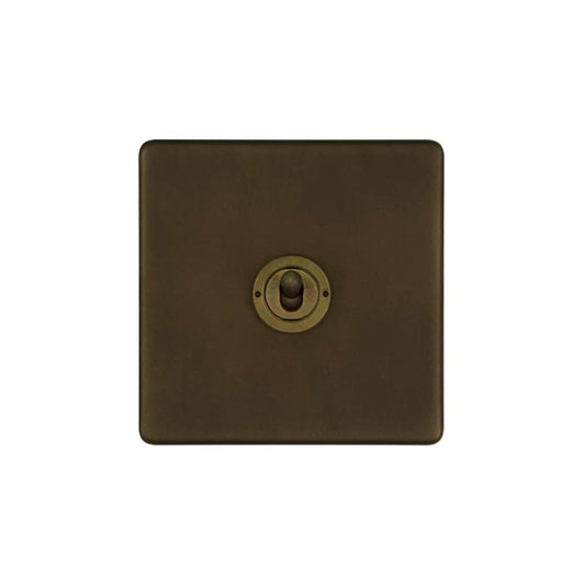 The Westminster Collection Vintage Brass 1 Gang Intermediate Toggle Switch