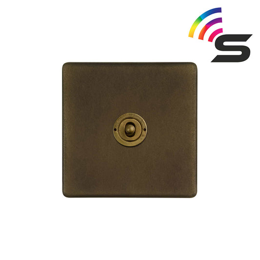 The Westminster Collection Vintage Brass 1 Gang 150W Zigbee Smart Toggle Switch