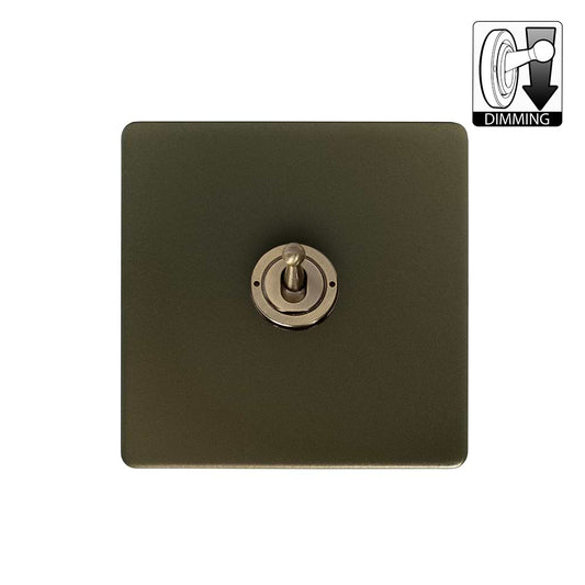 The Eton Collection Bronze 1 Gang Dimming Toggle Switch