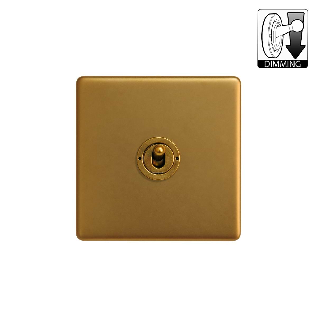 The Sloane Collection Antique Gold 1 Gang Dimming Toggle Switch