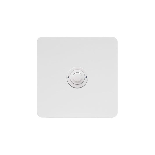 Soho Lighting White Metal 1 Gang 6A 2 Way Retractive Push Button Switch