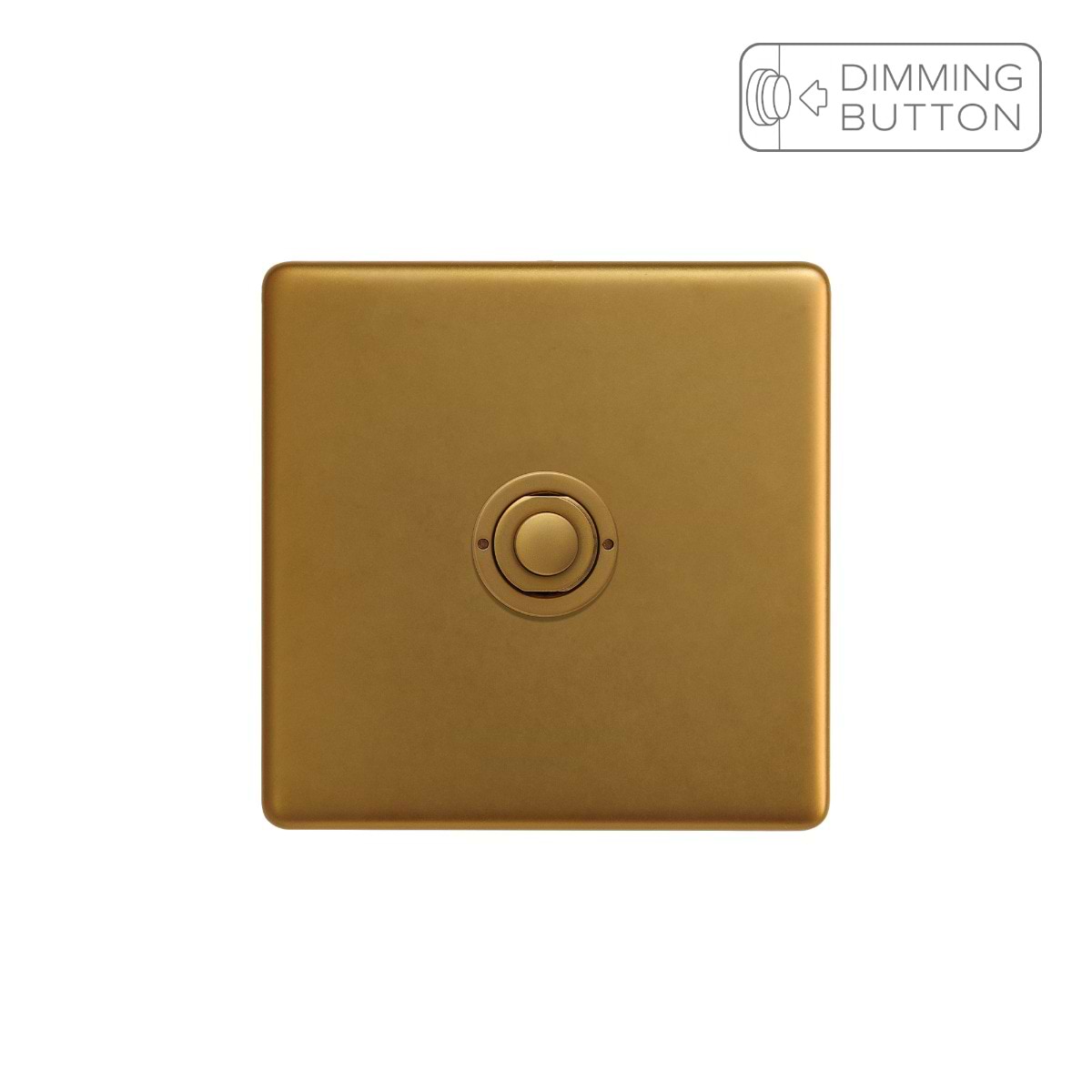 Soho Lighting Antique Gold 1 Gang 6A Push Button Dimmer Switch