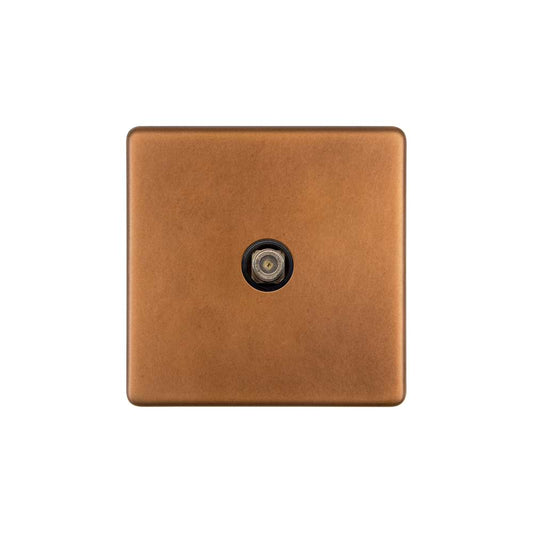 The Chiswick Collection Antique Copper 1 Gang Satellite Socket