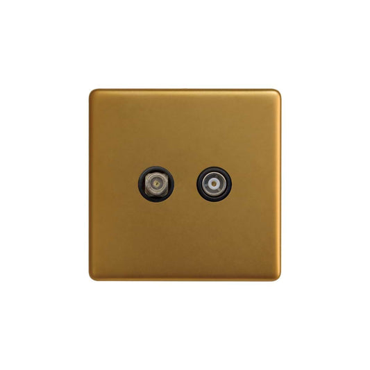 The Sloane Collection Antique Gold TV And Satellite Socket