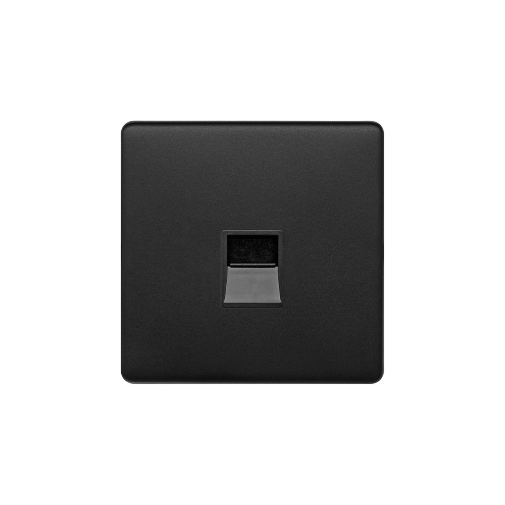 The Camden Collection Matt Black 1 Gang Telephone Master Socket,BT Screwless