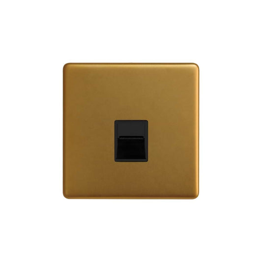 The Sloane Collection Antique Gold 1 Gang Telephone Secondary (Slave) Socket,BT