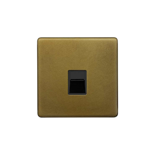 The Belgravia Collection Old Brass 1 Gang Data Socket RJ45 Ethernet Cat5/Cat6