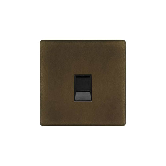 The Westminster Collection Vintage Brass 1 Gang Data Socket RJ45 Ethernet Cat5/Cat6