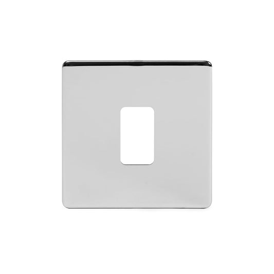 The Finsbury Collection Polished Chrome 1 Gang RM Rectangular Module Grid Switch Plate