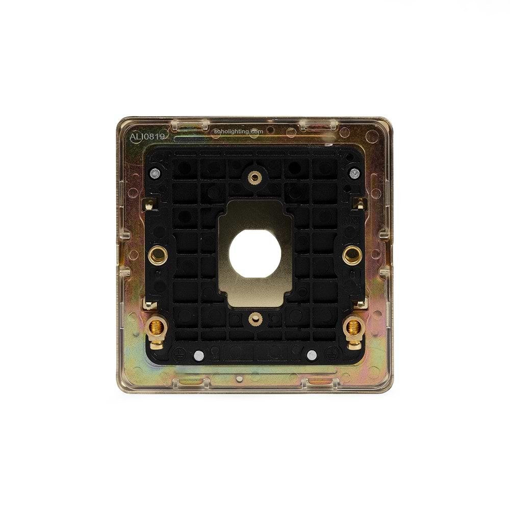 The Savoy Collection Brushed Brass 1 Gang LT3 Toggle Plate ONLY