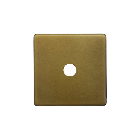 The Belgravia Collection Old Brass 1 Gang LT3 Toggle Plate ONLY