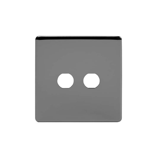 The Connaught Collection Black Nickel 2 Gang LT3 Toggle Plate ONLY