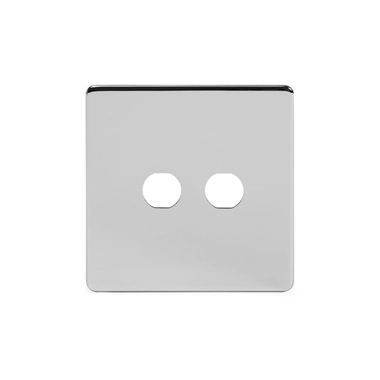The Finsbury Collection Polished Chrome 2 Gang LT3 Toggle Plate ONLY