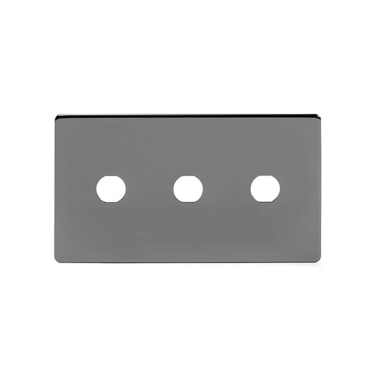 The Connaught Collection Black Nickel 3 Gang LT3 Toggle Plate ONLY