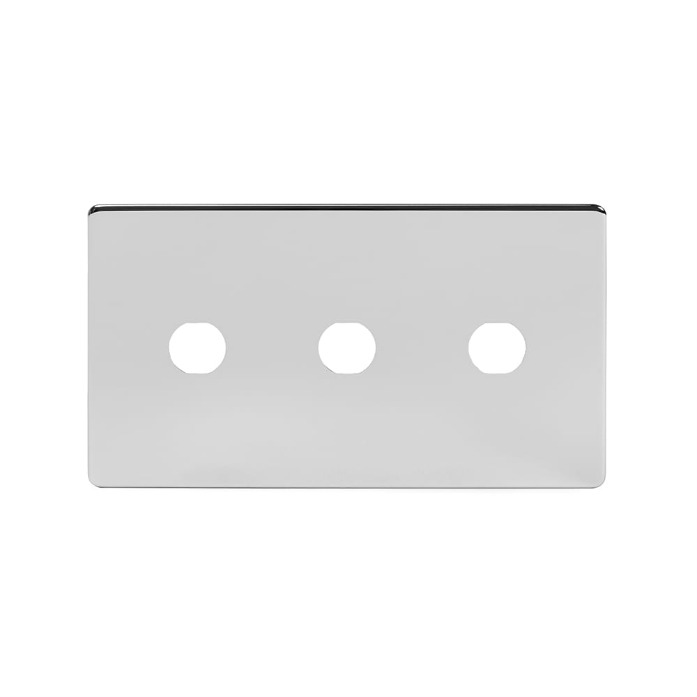 The Finsbury Collection Polished Chrome 3 Gang LT3 Toggle Plate ONLY