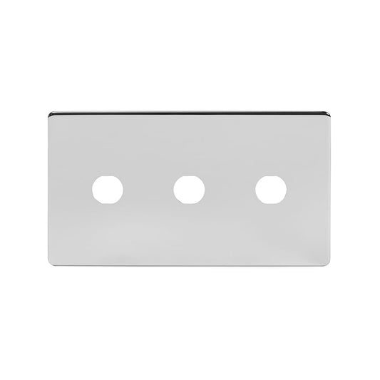 The Finsbury Collection Polished Chrome 3 Gang LT3 Toggle Plate ONLY
