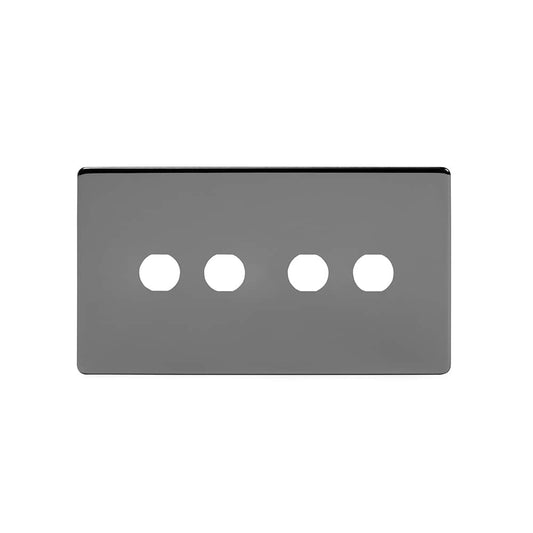 The Connaught Collection Black Nickel 4 Gang LT3 Toggle Plate ONLY