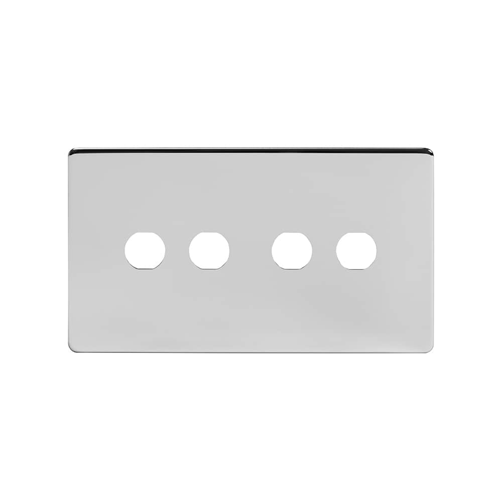 The Finsbury Collection Polished Chrome 4 Gang LT3 Toggle Plate ONLY