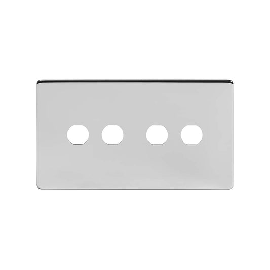 The Finsbury Collection Polished Chrome 4 Gang LT3 Toggle Plate ONLY