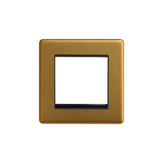 The Sloane Collection Antique Gold 2 x25mm EM-Euro Module Faceplate