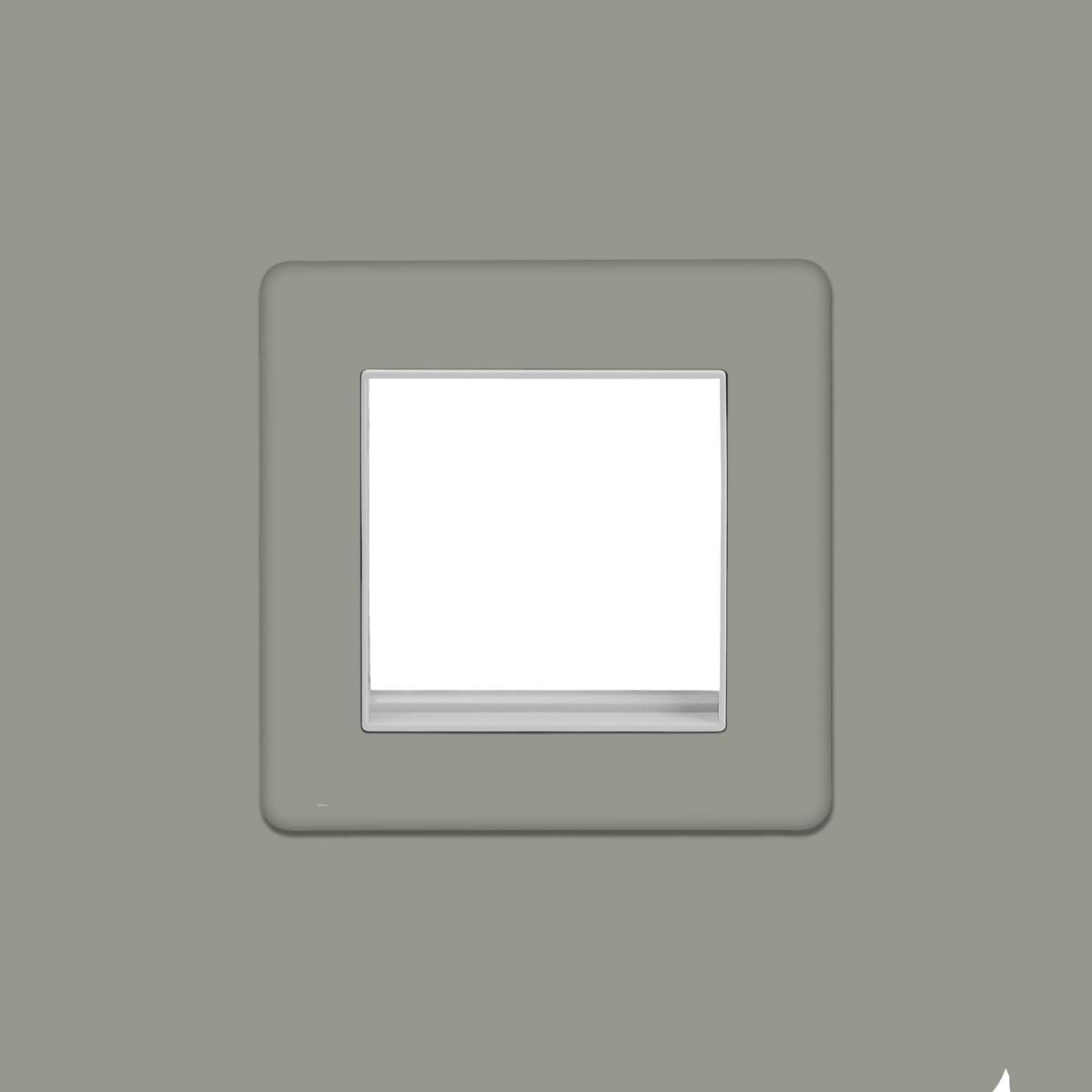 Soho Lighting Primed Paintable 2 x25mm EM-Euro Module Faceplate with White Insert