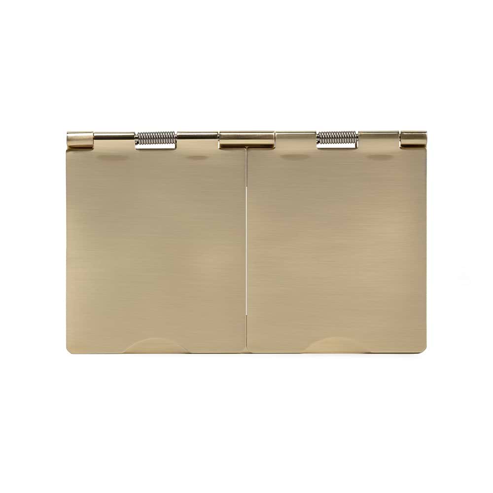 The Savoy Collection Brushed Brass White Insert 4 x25mm EM-Euro Module Floor Plate