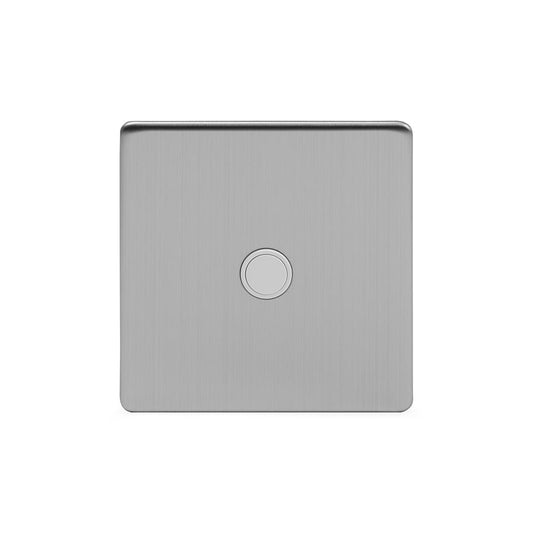 The Lombard Collection Brushed Chrome 20A Flex Outlet Wht Ins Screwless