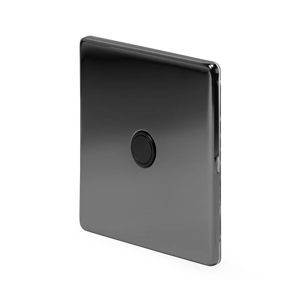 The Connaught Collection Black Nickel 20A Flex Outlet Blk Ins Screwless