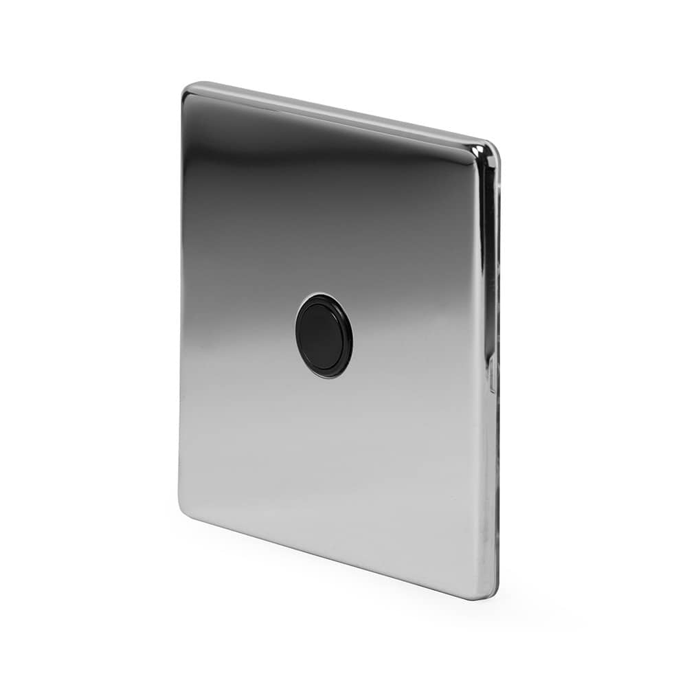 The Finsbury Collection Polished Chrome 20A Flex Outlet Blk Ins Screwless