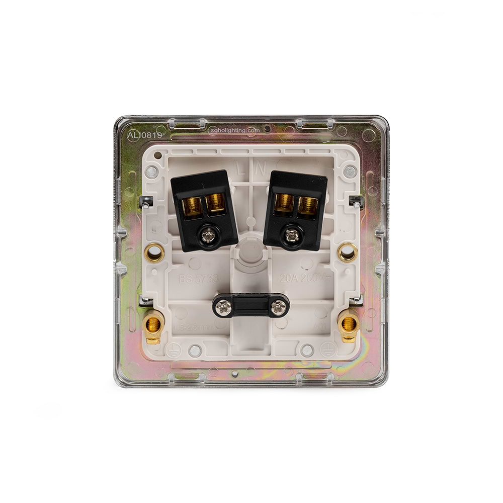 The Finsbury Collection Polished Chrome 20A Flex Outlet Wht Ins Screwless