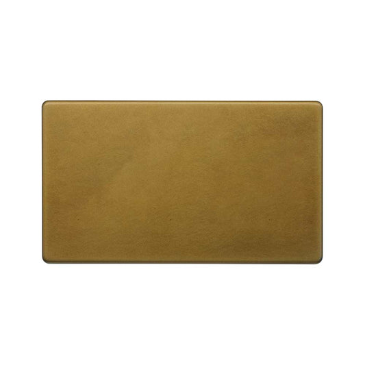 The Belgravia Collection Old Brass metal Double Blanking Plate