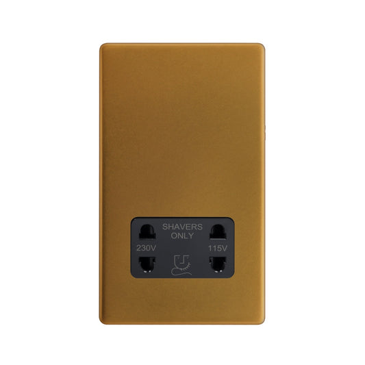 The Sloane Collection Antique Gold 1 Gang Shaver Socket