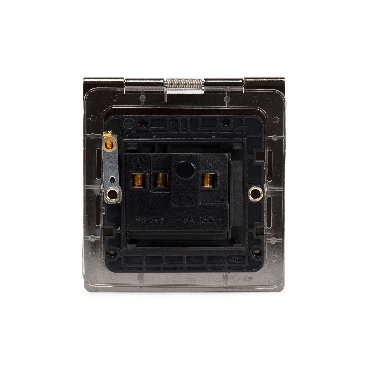 The Connaught Collection Black Nickel 5 Amp Euromod Floor Socket 1 Gang Blk Ins