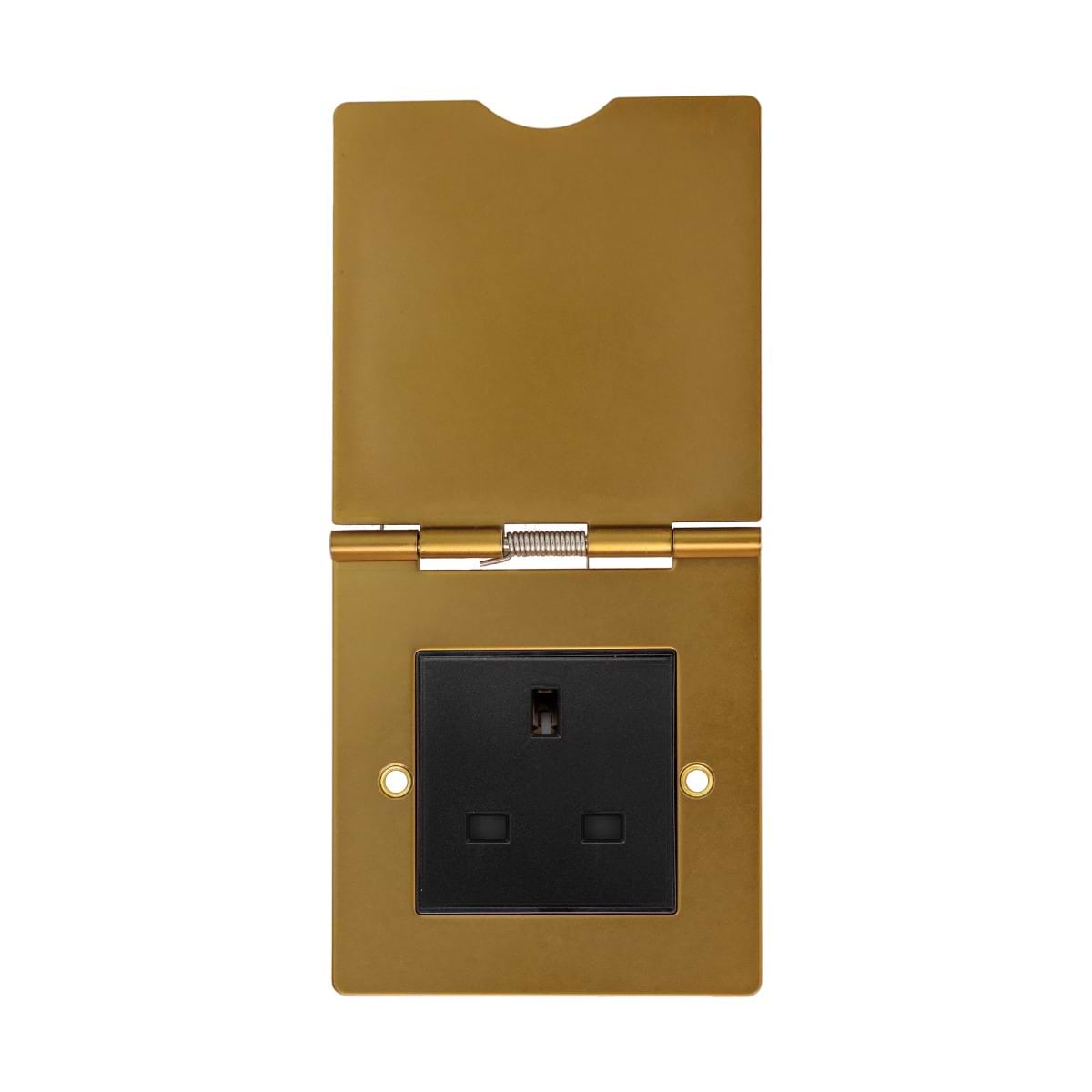 The Sloane Collection Antique Gold 13A 1 Gang Euromod Floor Socket