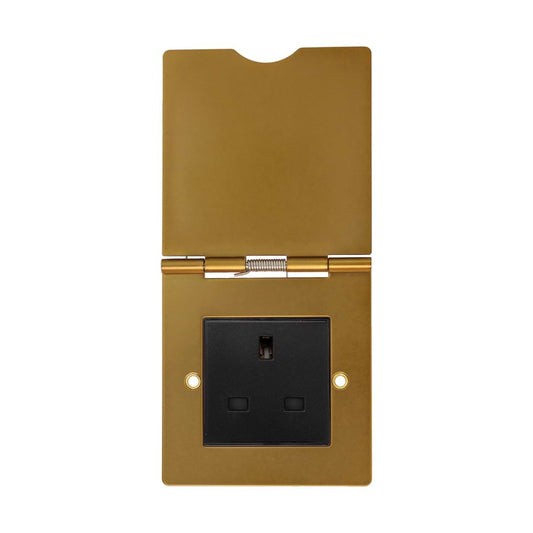 The Sloane Collection Antique Gold 13A 1 Gang Euromod Floor Socket